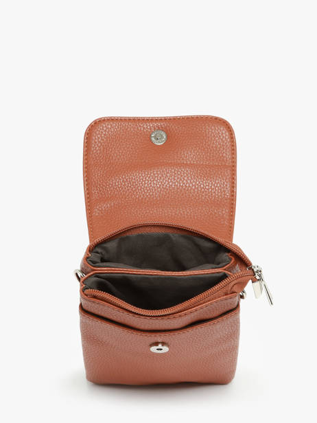 Cross Body Tas Grained Miniprix Bruin grained F3609 ander zicht 3